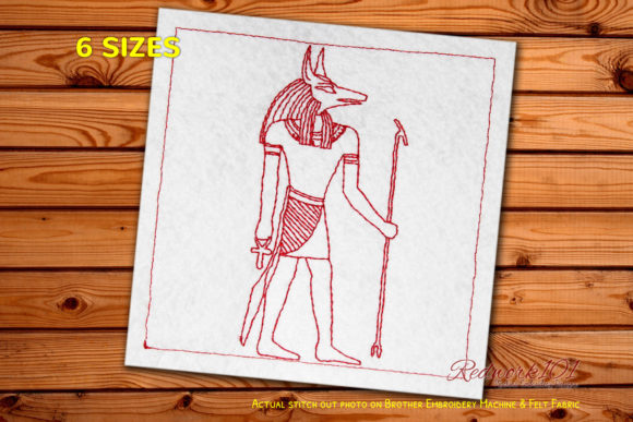 Ancient God of Egypt Redwork
