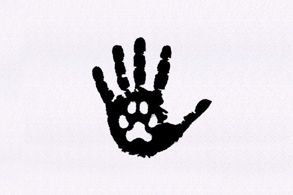 Animal Paw and Hand Design for Seasonal Embroidery