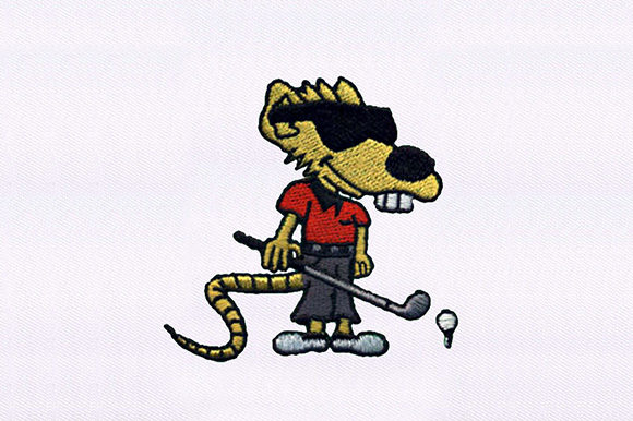 Bucktooth Rat Golfer Design Review for Apparel