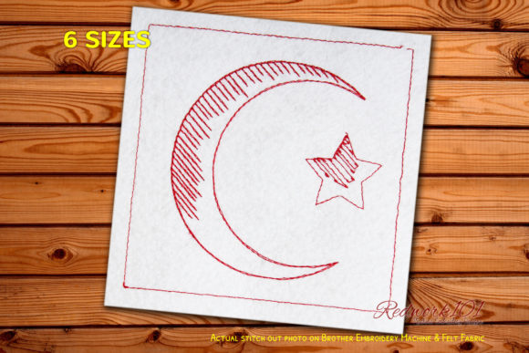 Crescent and Star Symbols Redwork: Designer Review