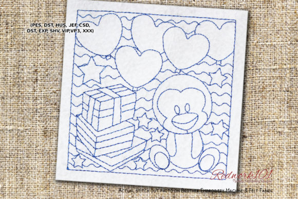 Happy Birthday Baby Card Redwork Review
