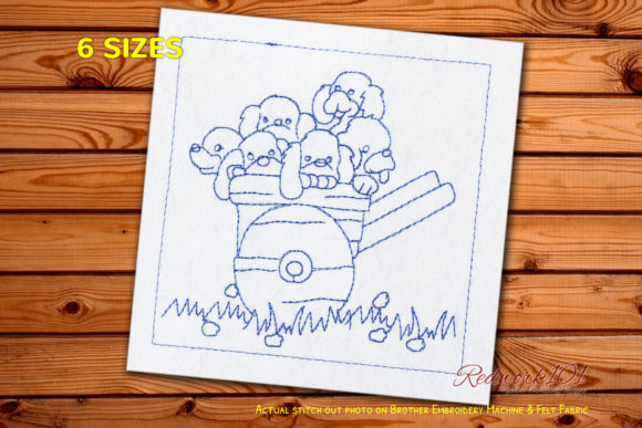 Puppies in Trolley Lineart Design: Designer Review