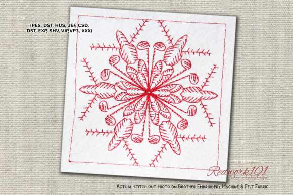 Snowflake Redwork Design: A Hands-On Review