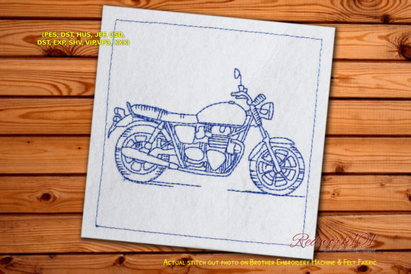 Triumph Bonneville Lineart Design for Embroidery Sellers