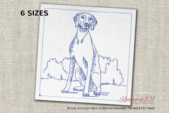 Weimaraner Dog Redwork: A Hands-On Design Review